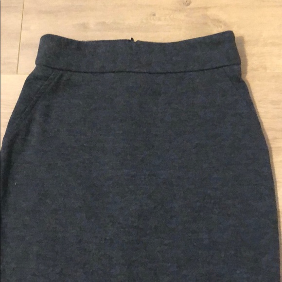 Charcoal gray cotton pencil skirt - Picture 3 of 6
